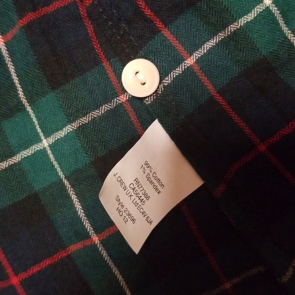 J CREW PERFECT PLAID BUTTON DOWN - Picture 6 of 8